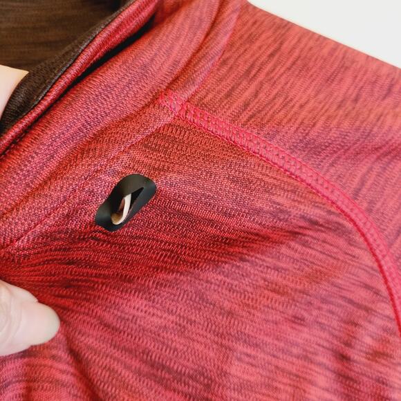Zella mens red and black quarter zip long sleeved athletic pull over jacket - Picture 5 of 10